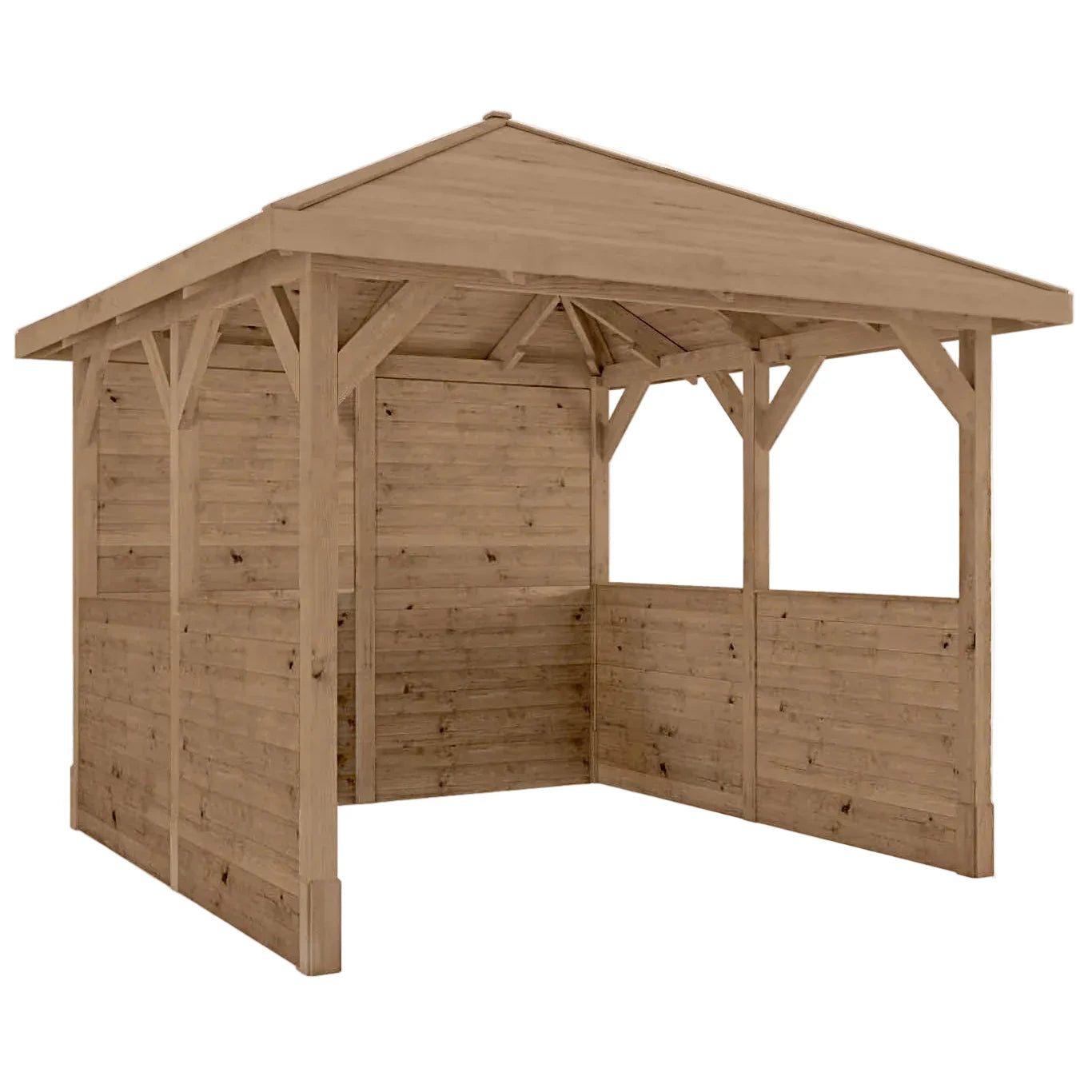 3m x 3m Pressure Treated Gazebo With Panels