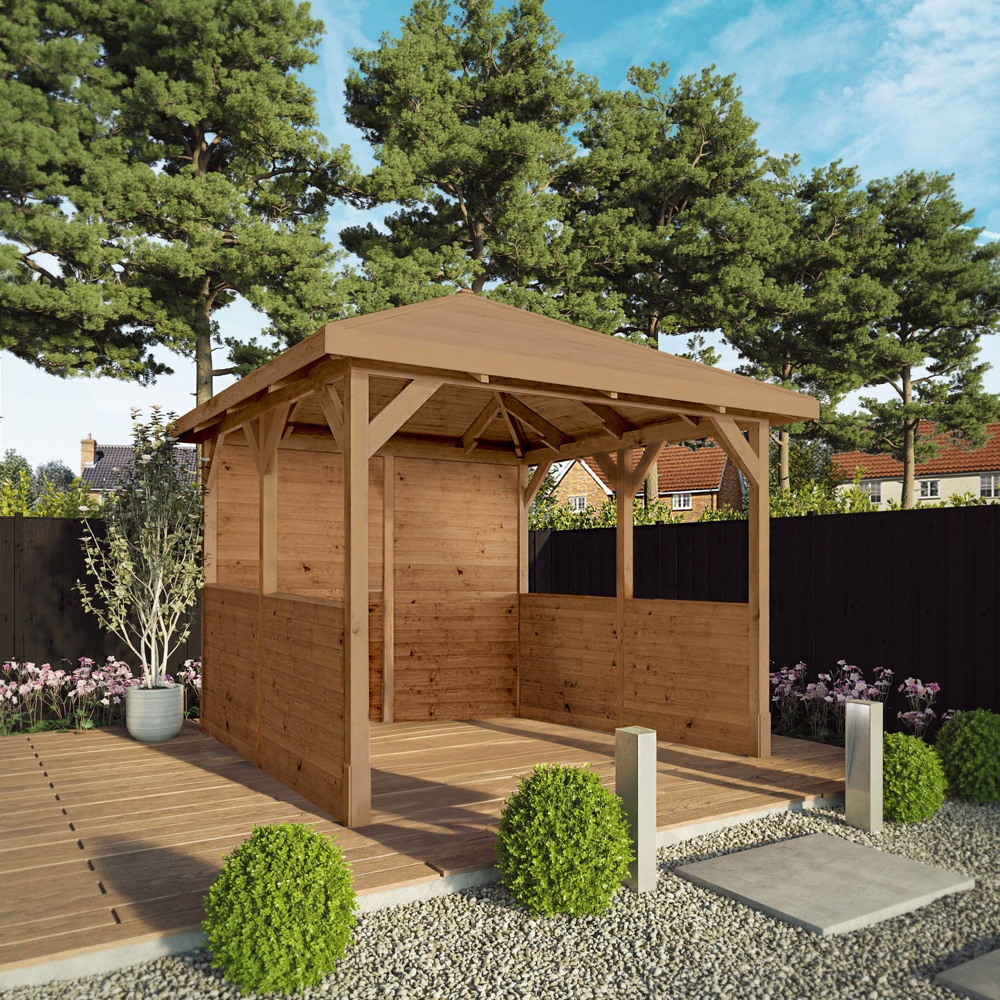 3m x 3m Pressure Treated Gazebo With Panels