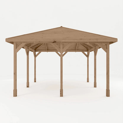 4m x 4m Pressure Treated Gazebo with Tongue & Groove Roof
