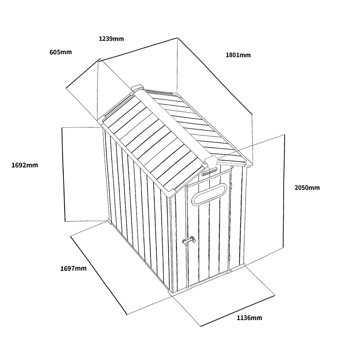 4 x 6 Composite Garden Shed
