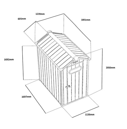 4 x 6 Composite Garden Shed