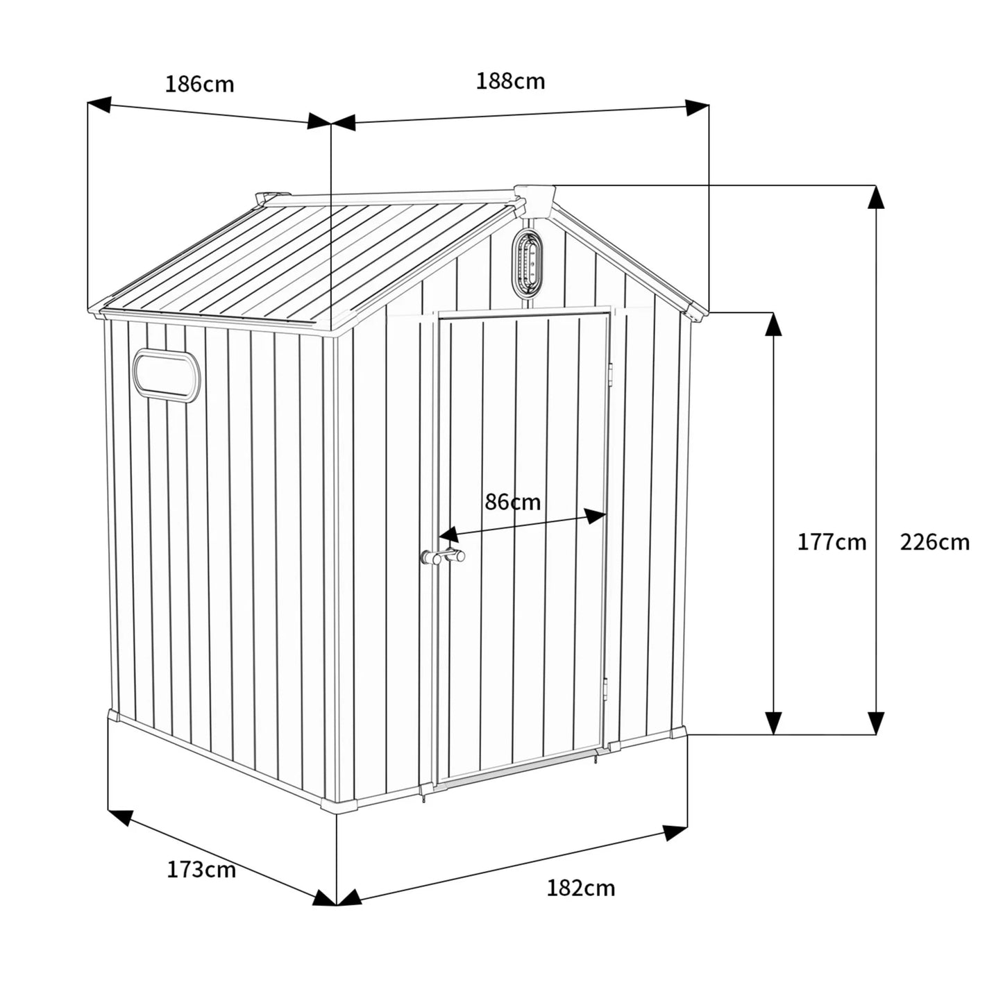 6 x 6 Composite Garden Shed