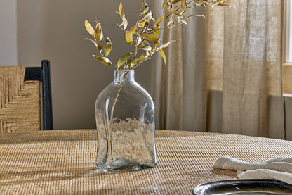 Nkuku Ellam Recycled Glass Bottle Vase Clear