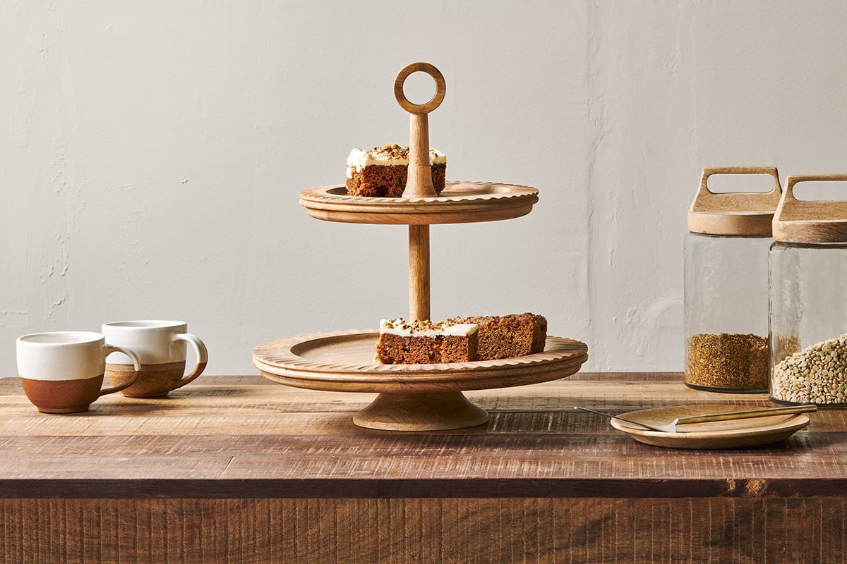 Nkuku Gavivi Mango Wood Cake Stand