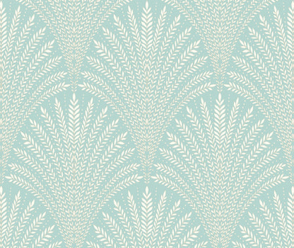 Hoopla Walls Leaf Fan Duck Egg Blue