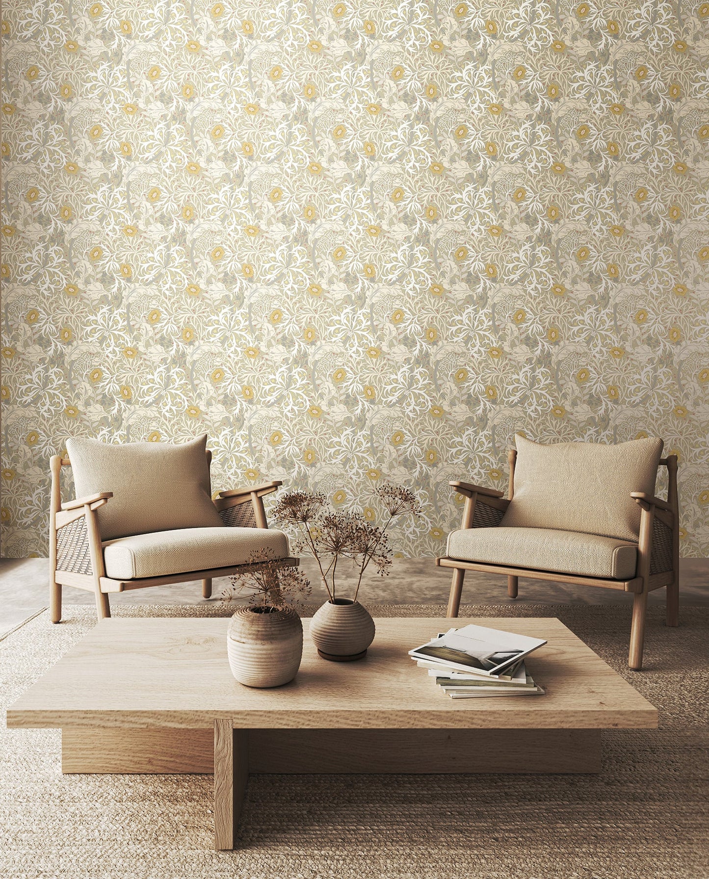 Hoopla Walls Seaweed Garden Fossil Grey
