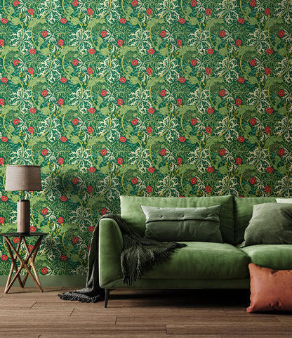 Hoopla Walls Seaweed Garden Emerald