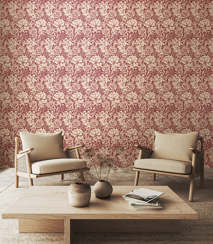 Hoopla Walls Chrysanthemum Ruby Red