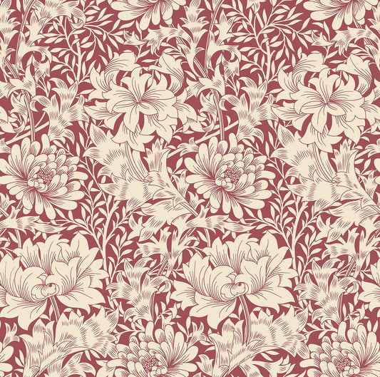 Hoopla Walls Chrysanthemum Ruby Red