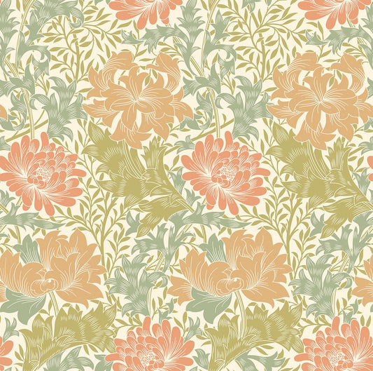 Hoopla Walls Chrysanthemum Sage Amber