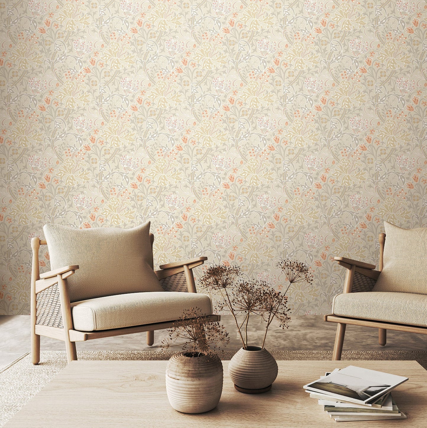 Hoopla Walls Lily Ogee Natural Stone