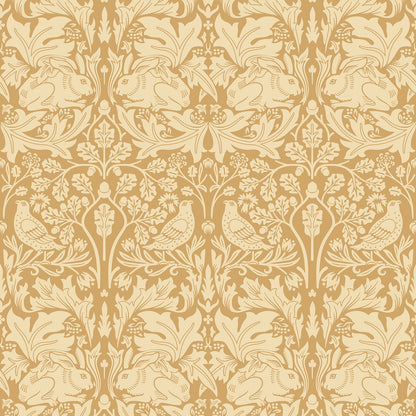 Hoopla Walls Forest Rabbit Yellow Ochre