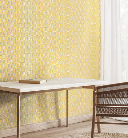 Hoopla Walls Retro Arch Yellow