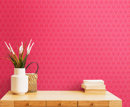 Hoopla Walls Retro Arch Bright Pink