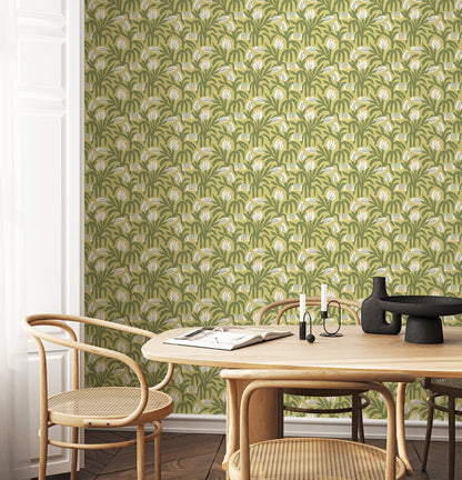 Hoopla Walls Chunky Flower Olive Green