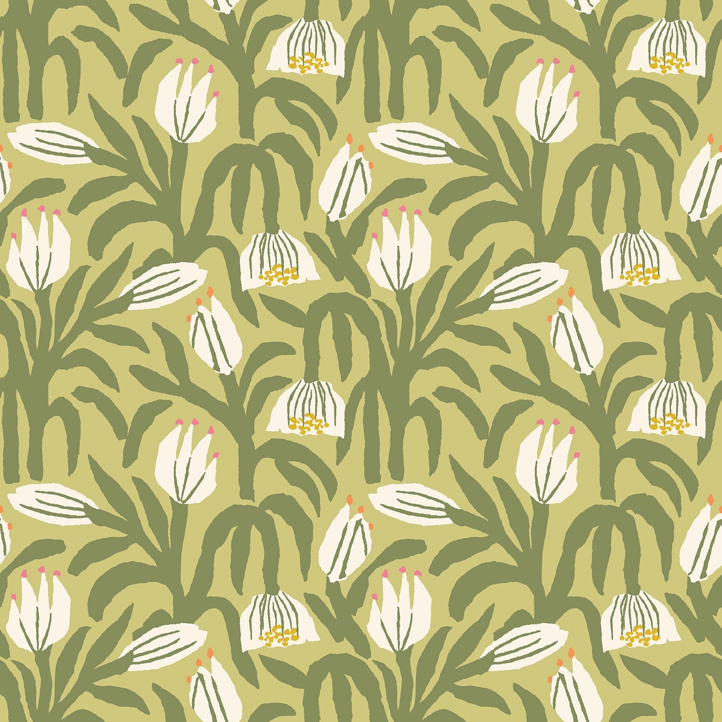 Hoopla Walls Chunky Flower Olive Green