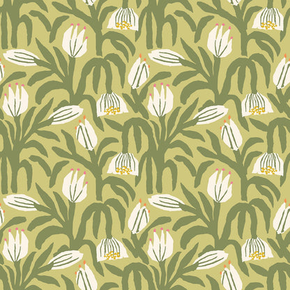 Hoopla Walls Chunky Flower Olive Green