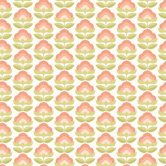 Hoopla Walls Retro Flower Apricot Mix