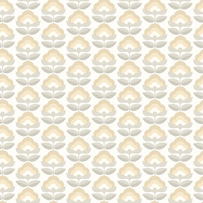 Hoopla Walls Retro Flower Stone Dove