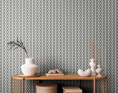 Hoopla Walls Retro Flower Charcoal