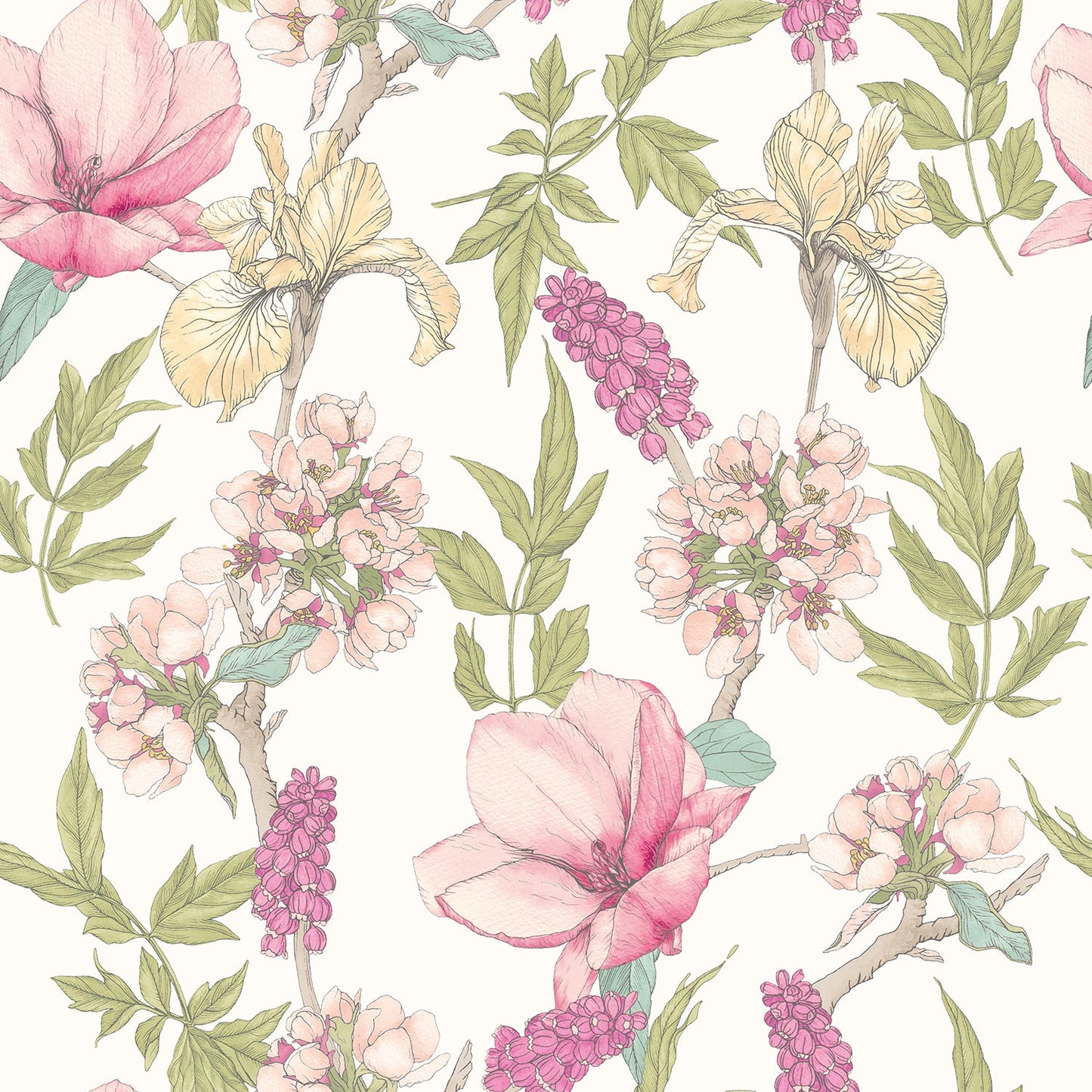Hoopla Walls Orchid Bloom Sweet Pea