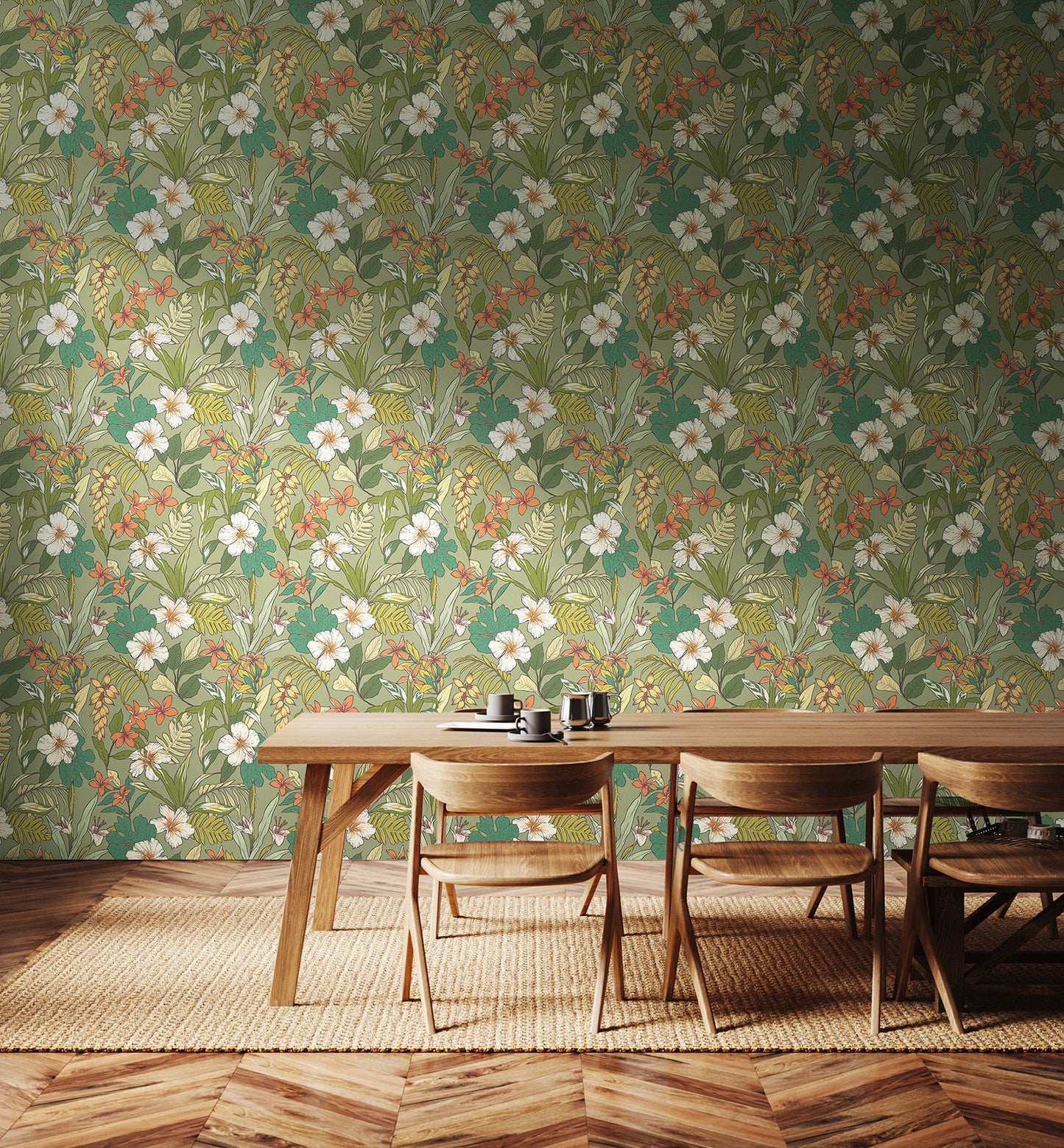 Hoopla Walls Oasis Olive Citrus