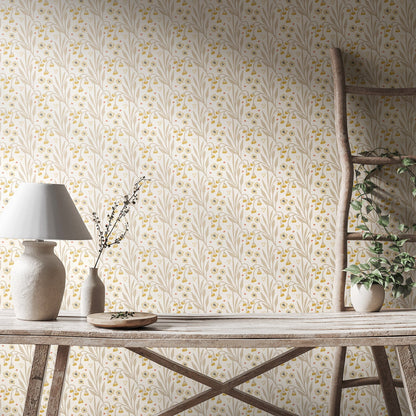 Hoopla Walls Meadow Stripe Ochre Stone