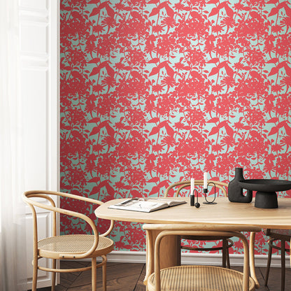 Hoopla Walls Summer Silhouette Coral Twist