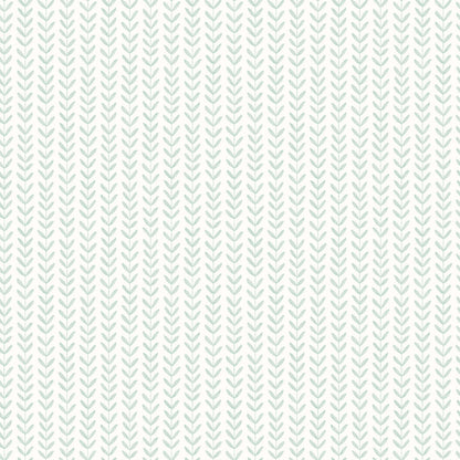 Hoopla Walls Ditsy Leaf Stripe Duck Egg