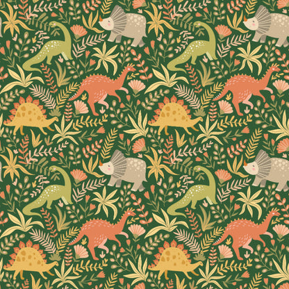 Hoopla Walls Jurassic Party Olive Jungle