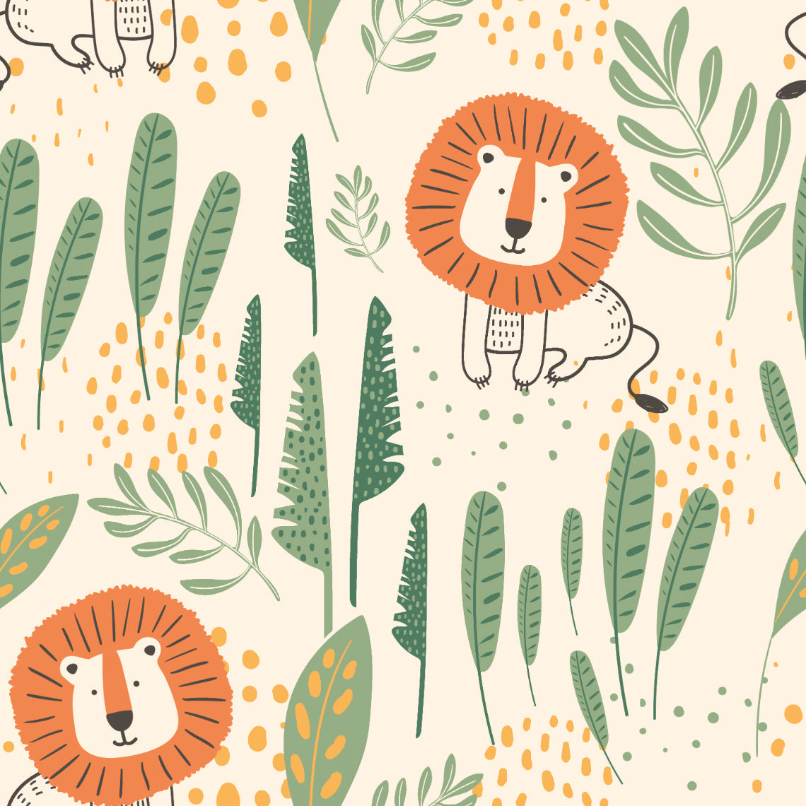 Hoopla Walls Happy Lion Ginger