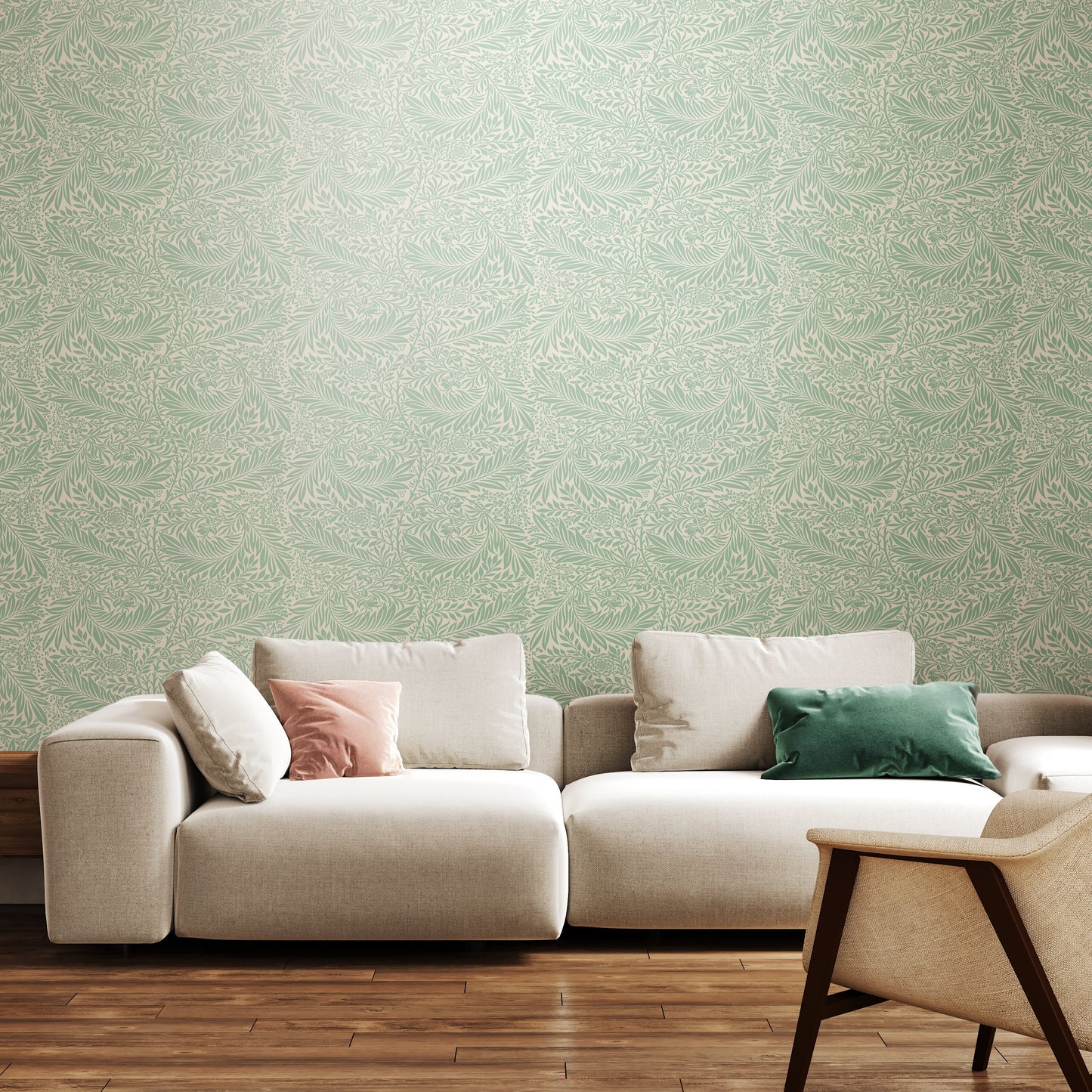 Hoopla Walls Leaf Vine Seafoam
