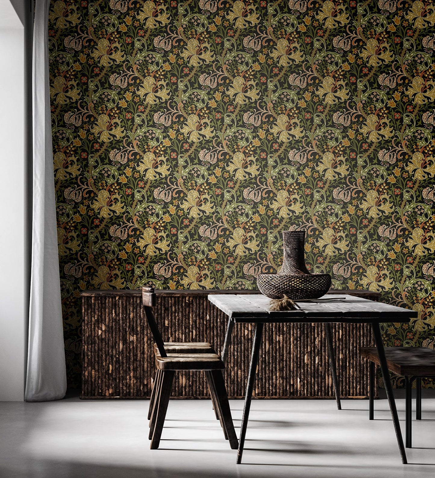 Hoopla Walls Lily Ogee Black
