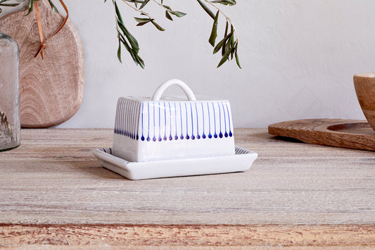 Nkuku Iba Butter Dish Indigo