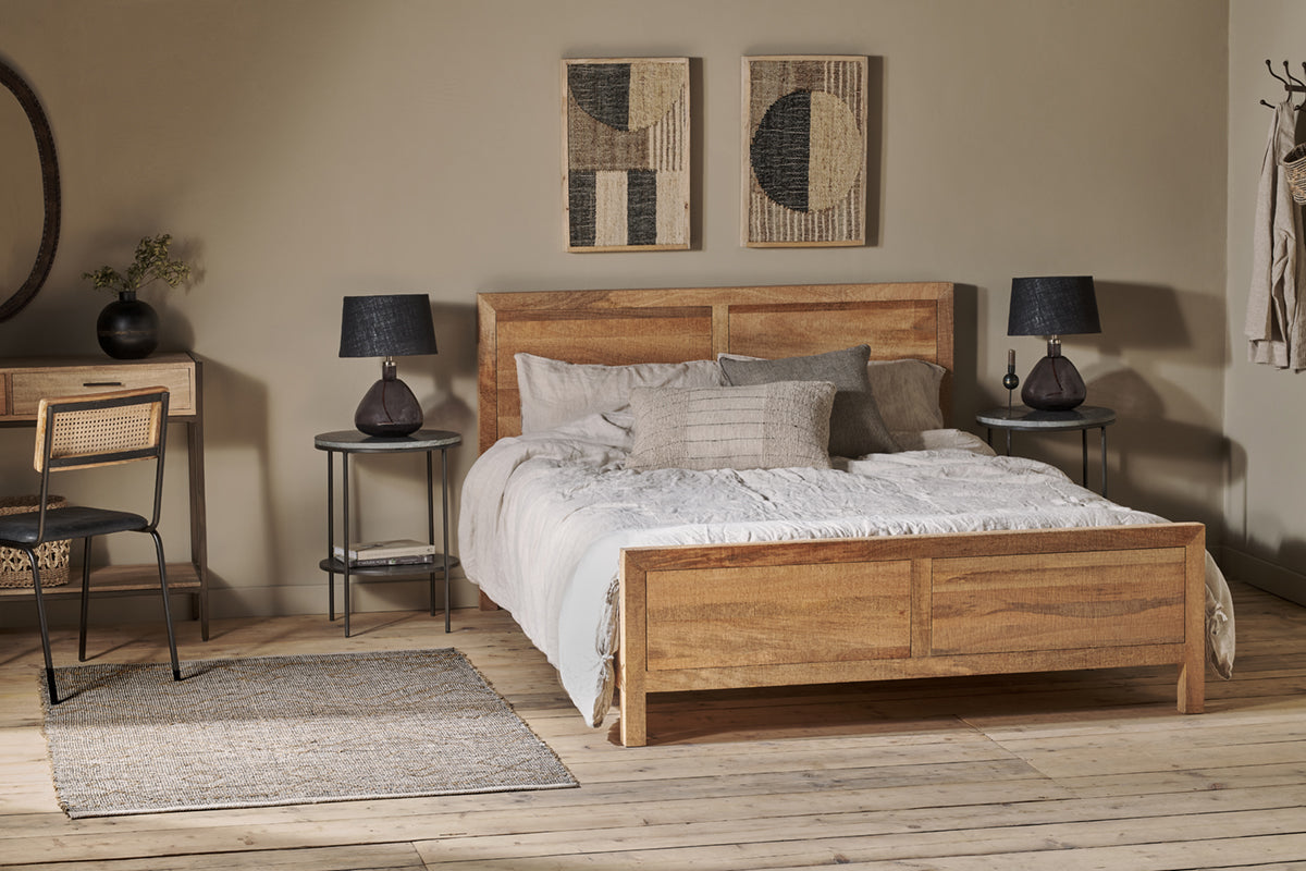 Nkuku Indali Mango Wood Bed Natural