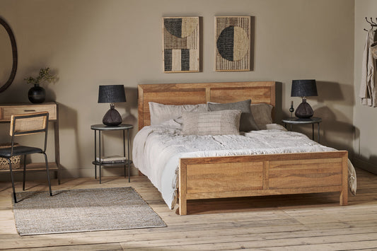 Nkuku Indali Mango Wood Bed Natural