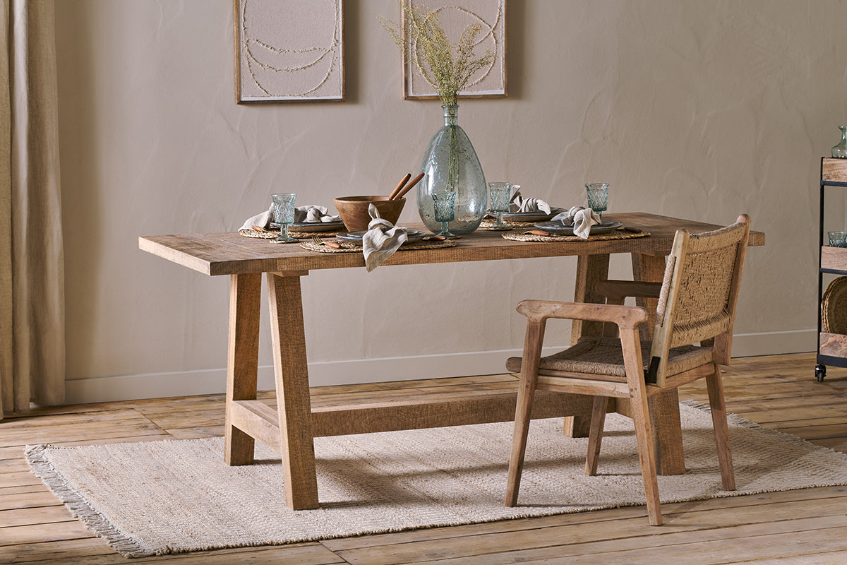 Nkuku Indali Mango Wood Dining Table Natural