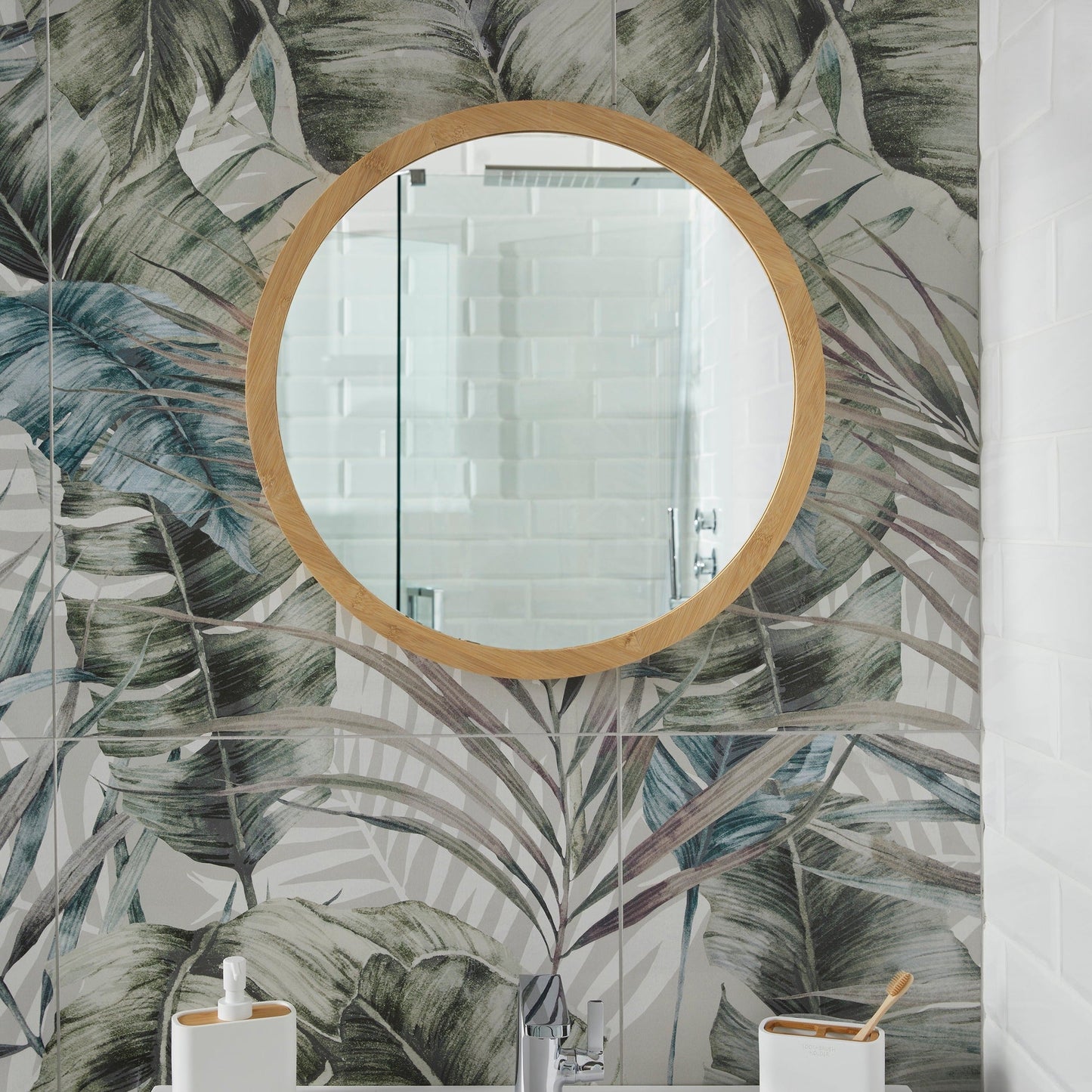 Origins Living Kenji Mirror Round 60cm Bamboo