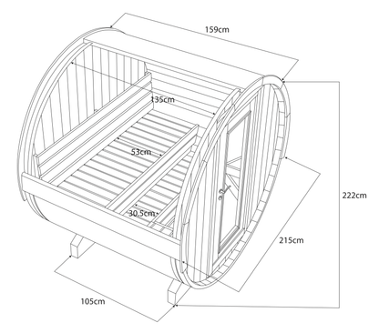 The Hot Pod Kaar Barrel Sauna