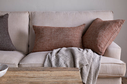 Nkuku Kana Linen Cushion Cover Rust