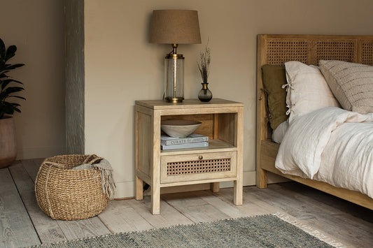 Nkuku Kanz Mango Wood Bedside Table