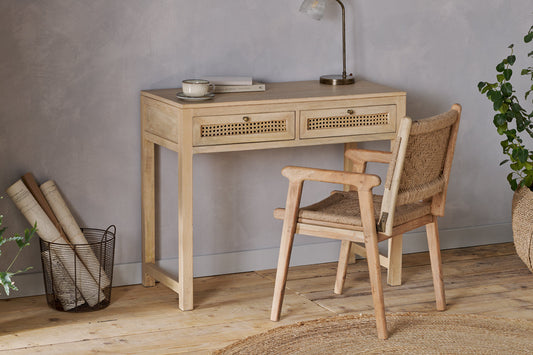 Nkuku Kanz Mango Wood Writing Desk Natural