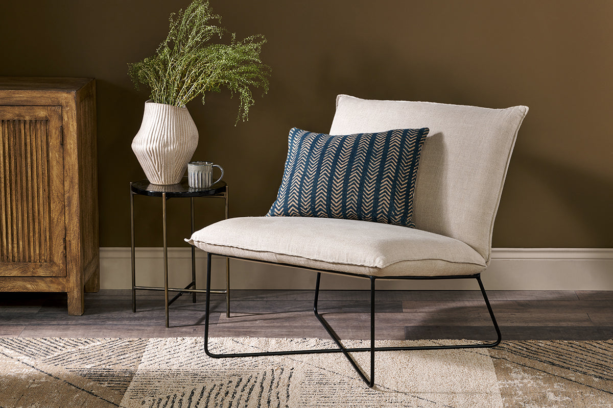Nkuku Kashvi Oversized Linen Lounger Natural