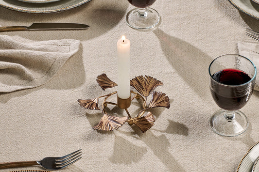 Nkuku Khamilla Candle Holder Gold