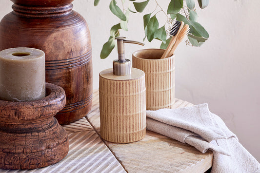 Nkuku Kiani Ceramic Soap Pump Cream