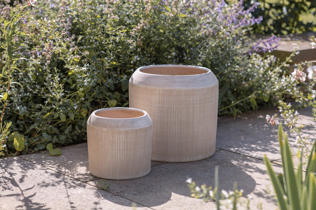 Nkuku Kubo Ceramic Planter Cream