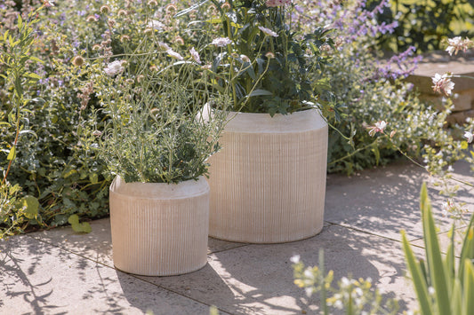 Nkuku Kubo Ceramic Planter Cream