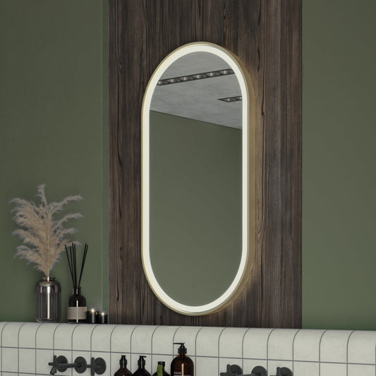 Origins Living Lomax Light Capsule Mirror 50x100cm Brushed Brass