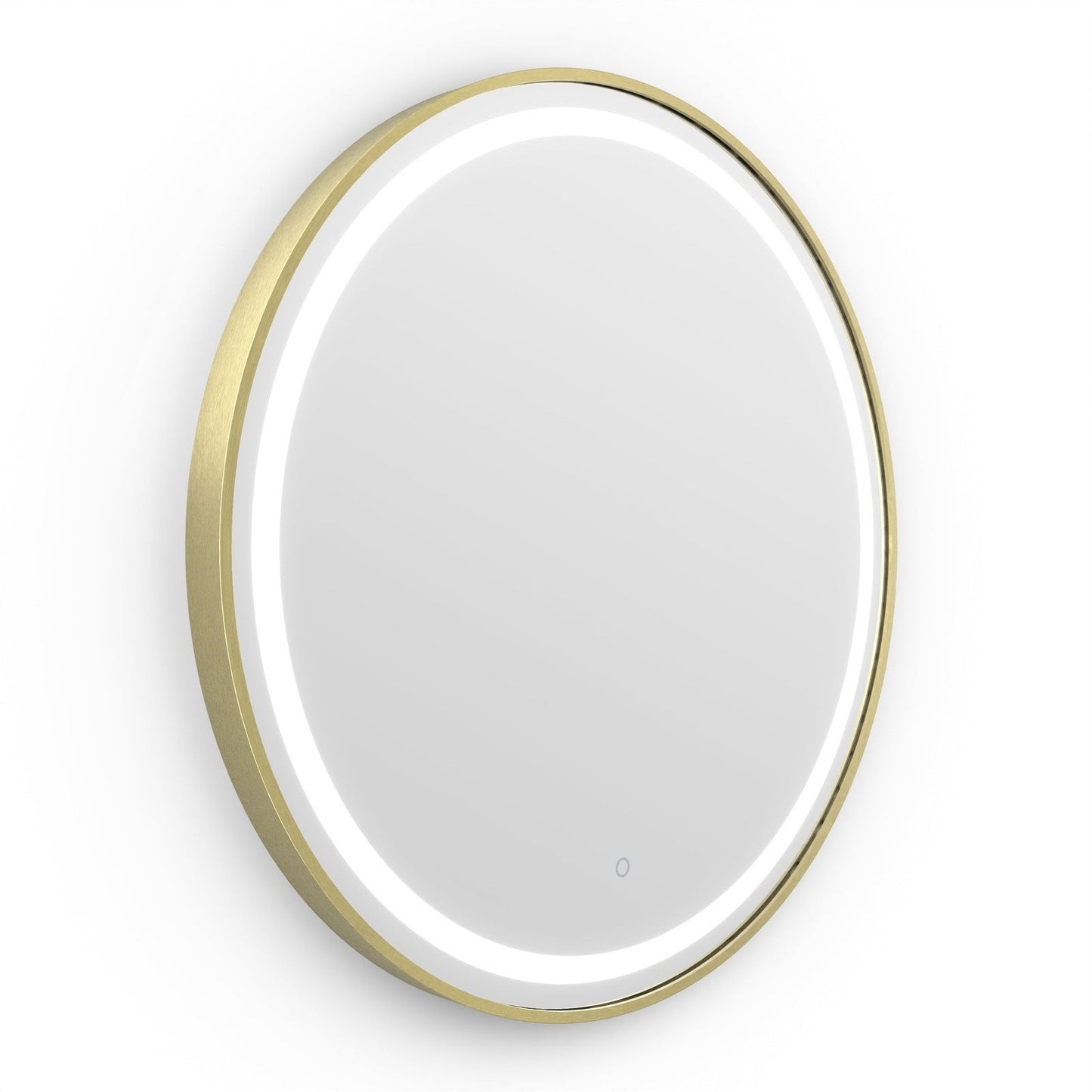 Origins Living Lomax Light Round Mirror 70cm Brushed Brass