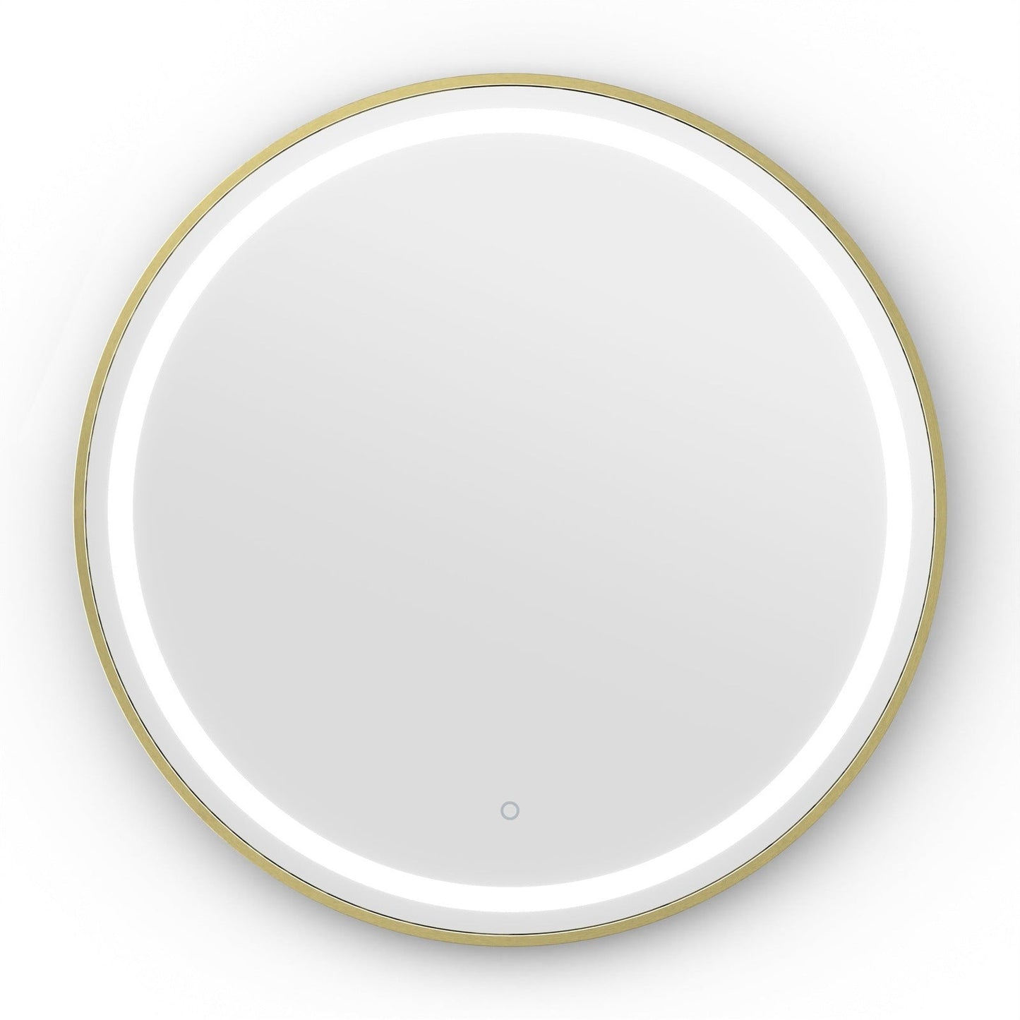Origins Living Lomax Light Round Mirror 70cm Brushed Brass